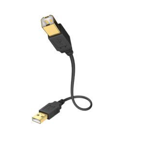 In-Akustik USB kabelis Premium, USB A - USB B, 1 m
