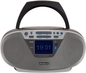 AIWA pārnēsājamā bezvadu austiņa BBTU-500DAB, sudrabkrāsas