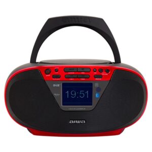 AIWA pārnēsājamā bezvadu austiņa BBTU-500DAB, sarkana