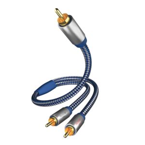In-Akustik Sabvūfers koaksiālā kabeļa Y-sub, RCA - 2 RCA, 3 m